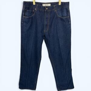PJ Mark Mens Dark Wash Denim Straight Leg Loose Fit Jeans Size 38x32 (38x30)